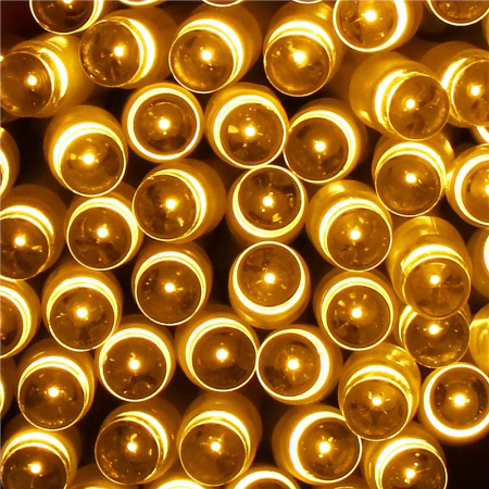 Instalatie lumini de exterior pentru gradina, 10.5 metri, 100 LED-uri, cu baterii, galben [3]