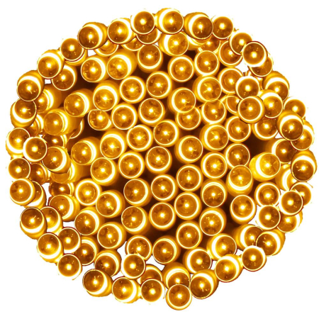 Instalatie lumini de exterior pentru gradina, 9 metri, 120 LED-uri, cu baterii, galben [6]