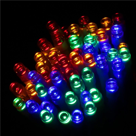 Instalatie lumini de exterior pentru gradina, 5 metri, 50 LED-uri, cu baterii, multicolor [12]