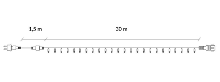 Instalatie lumini pentru bradul de Craciun, 31,5 metri, 500 LED-uri, albastru [11]