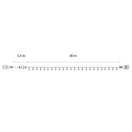 Instalatie lumini pentru bradul de Craciun, 31,5 metri, 500 LED-uri, albastru [16]