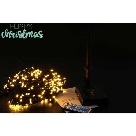 Instalatie luminoasa de Craciun cu LED, 300 LED-uri, 32 metri lungime, 8 programe, interior/exterior, incarcare solara, alb cald,  [4]