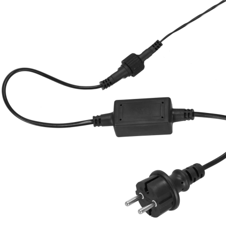 Instalatie luminoasa LED 41,5 m, 500 LED, IP44, pentru interior si exterior, alb rece + albastru flash [15]