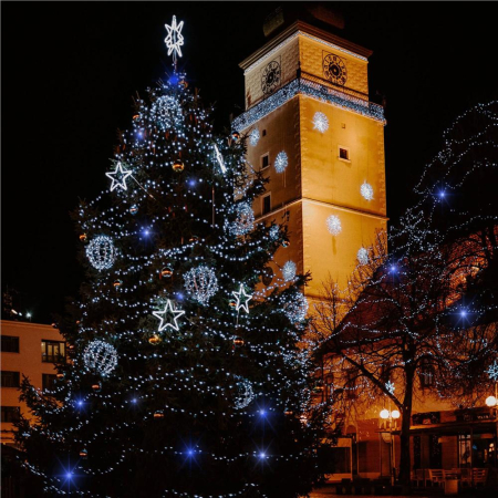 Instalatie luminoasa LED 41,5 m, 500 LED, IP44, pentru interior si exterior, alb rece + albastru flash [5]