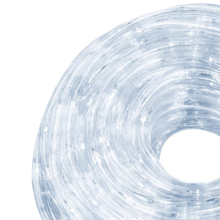 Instalatie tub furtun luminos pentru Craciun, 240 LED-uri, 10 m, pentru exterior, alb rece [5]