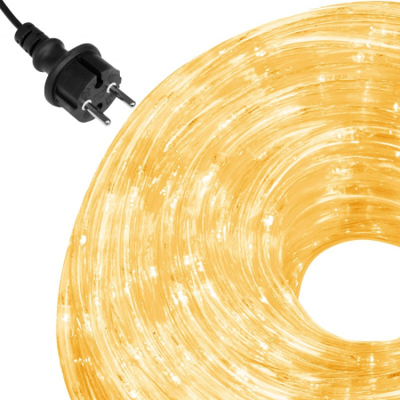 Instalatie tub furtun luminos pentru Craciun, 480 LED-uri, 20m, galben [3]