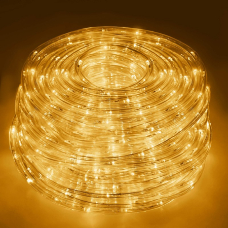 Instalatie tub furtun luminos pentru Craciun, 480 LED-uri, 20m, galben [2]