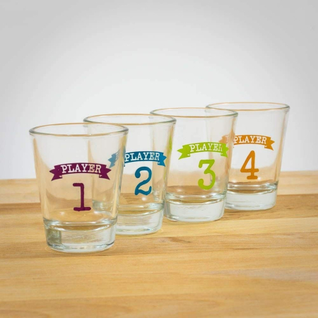 Joc de baut, Buzz Wire, , pentru Petreceri, Distractie, Pahare de Shot din Sticla Incluse, 4 Jucatori, Multicolor [4]