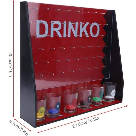 Joc de Baut Gravitational , pentru Petreceri, Interactiv, pana la 6 Jucatori, Pahare de Shot Incluse, 25.5 x 6.7 x 27.5 cm, Rosu [6]