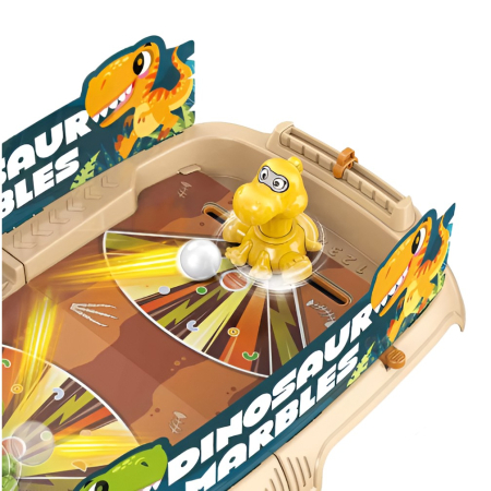 Joc de Masa Interactiv Dino Marbles pentru Copii, , 4 Mingi, Tabela Scor, 40.7x27x14 cm, Maro [2]