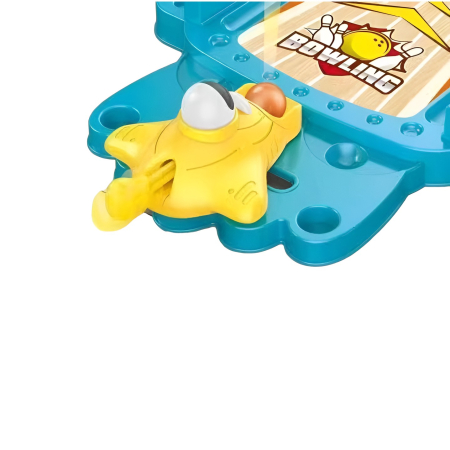 Joc de Masa Mini Bowling Interactiv pentru Copii, , Mingi si Figurine Incluse, 26.5x19.5x5 cm, Albastru [2]