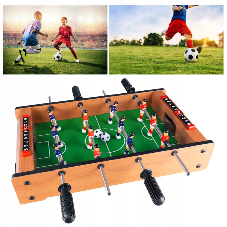 Joc fotbal de masa din lemn, cu contor goluri, 51x31x11 cm [4]