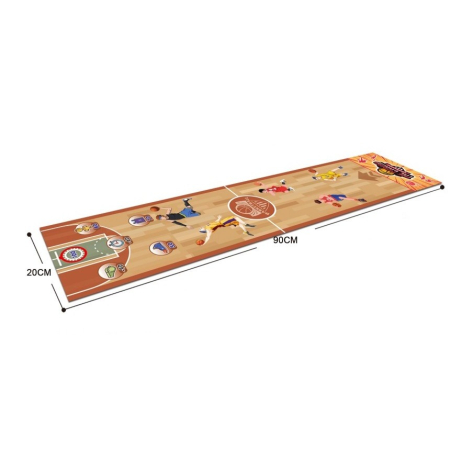 Jocuri de societate - Joc Interactiv, , Covor de Basket 90 x 20 cm, 1-4 Jucatori, +5 Ani, 6 Mingi Incluse, Maro