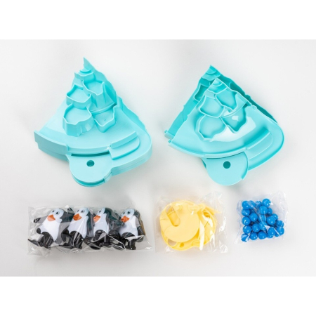 Joc Interactiv pentru Copii, , Batalia Pinguinilor, 3 ani+, Tabla de Joc, Figurine Pinguini, Mingi, Multicolor [2]