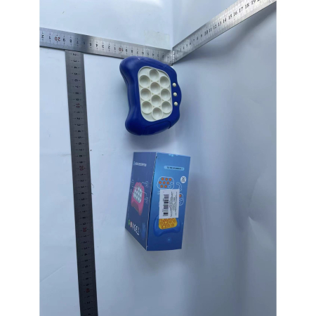 Joc Pop It, , consola, joc interactiv, antistres, cu baterii, Abs si silicon, Albastru, 12 x 10 x 5.8 cm [6]