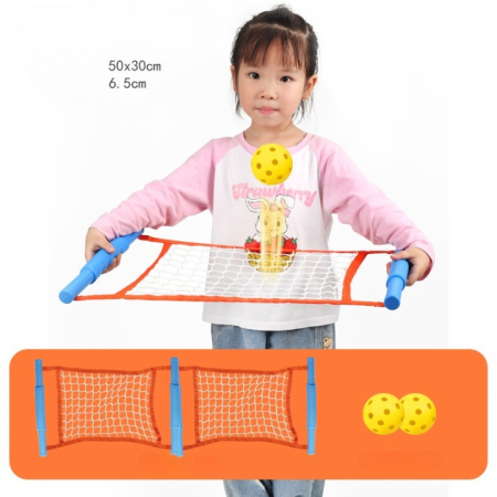 Joc Spikeball, , pentru Copii, Joc in 2, pentru Plaja, Parcuri, Interior, 2 Plase, 2 Mingi, Senzorial, Prinderea Mingii, 50x30 cm, Multicolor [1]