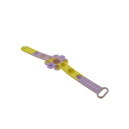 Jucarie antistres din silicon, Bratara caracatita reversibila, Multicolor/Galben [4]