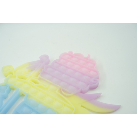 Jucarie antistres din silicon , Pop it Now and Flip It , 40x45 cm, Cupidon, Fosforescent, Multicolor [2]