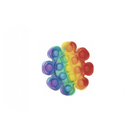 Jucarii Senzoriale, Fidget Toys - Jucarie antistres din silicon, Pop It Now and Flip It, Floare, Multicolor, Model 2