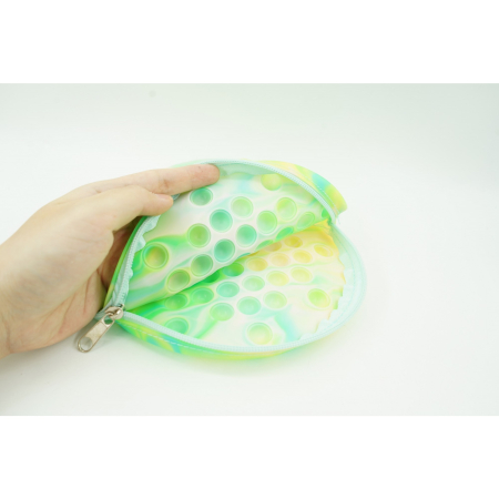 Jucarie antistres din silicon, , Pop It Now and Flip It, Geanta, Floarea Soarelui, Verde [3]