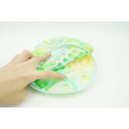 Jucarie antistres din silicon, , Pop It Now and Flip It, Geanta, Floarea Soarelui, Verde [4]