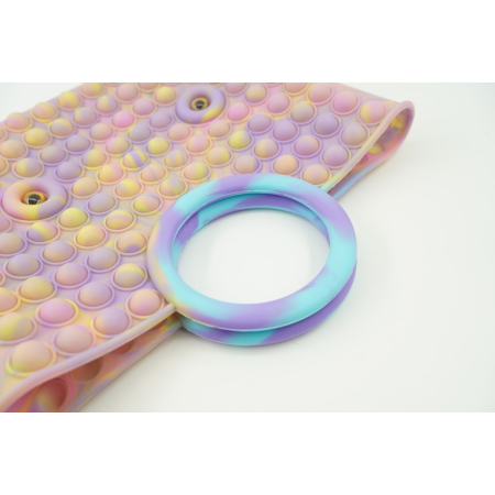 Jucarie Antistres din silicon , Pop It Now And Flip It, Geanta mare, 28 cm, Multicolor, Model 6 V2 [3]