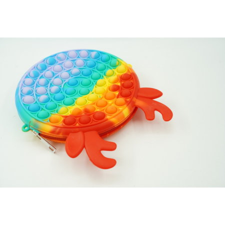 Jucarie antistres din silicon, Pop it Now and Flip It, , Geanta, Model 2, Multicolor [3]