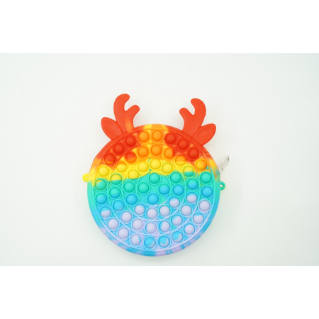 Jucarie antistres din silicon, Pop it Now and Flip It, , Geanta, Model 2, Multicolor [1]