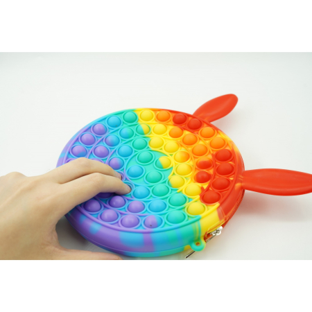 Jucarie antistres din silicon, Pop it Now and Flip It, , Geanta, Model 3, Multicolor [2]