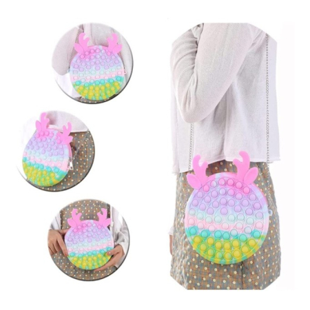 Jucarie antistres din silicon , Pop it Now and Flip It ,Geanta ,Multicolor [9]