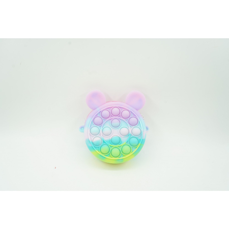 Jucarie antistres din silicon , Pop it Now and Flip It ,Mini Geanta, Mickey Mouse, 6 cm, Macarons [1]