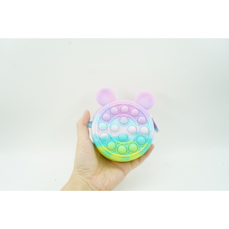 Jucarie antistres din silicon , Pop it Now and Flip It ,Mini Geanta, Mickey Mouse, 6 cm, Macarons [2]