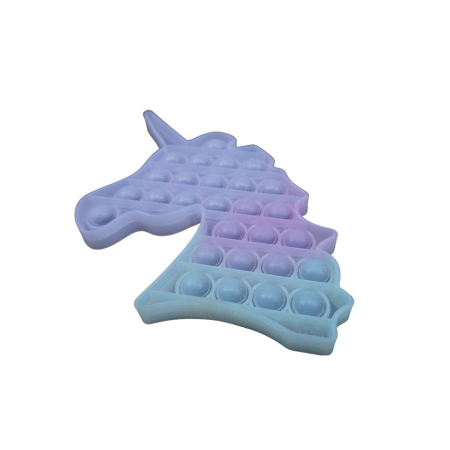 Jucarie antistres din silicon, Pop it Now and Flip It, Unicorn, Transparent [6]