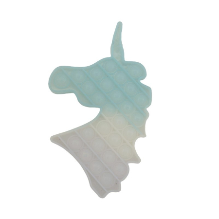 Jucarie antistres din silicon, Pop it Now and Flip It, Unicorn, Transparent [4]