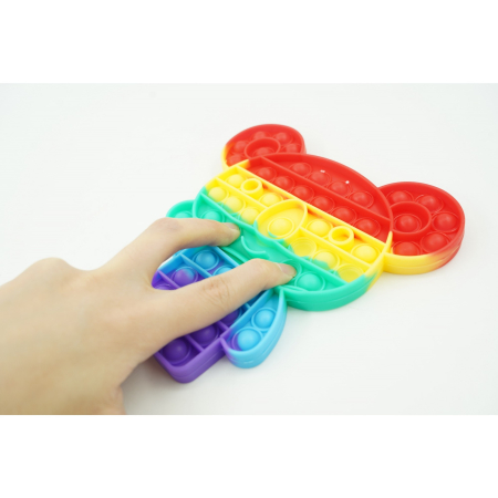 Jucarie antistres din silicon, , Pop It Now and Flip It, Ursulet Koala, Multicolor [4]