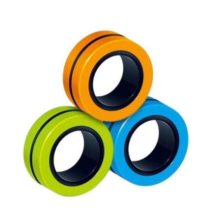 ✨TOATE PRODUSELE✨ - Jucarie antistres , inele magnetice, 3 piese, Multicolor