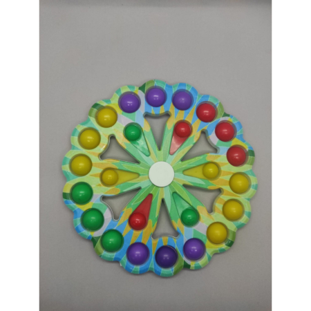 Jucarie Antistres, , Model Simple Dimple, Fidget Toy Spinner, cu 24 Buline, Multicolor [2]