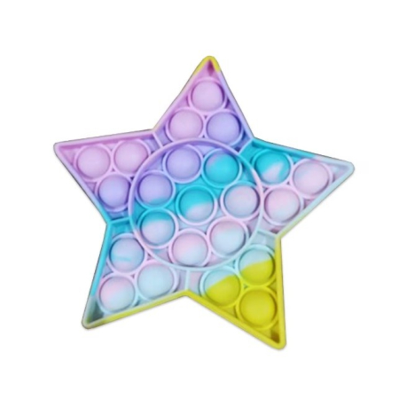 Jucarii Senzoriale, Fidget Toys - Jucarie Antistres, , Tip Pop It Now and Flip It, Steluta, din Silicon, Multicolor