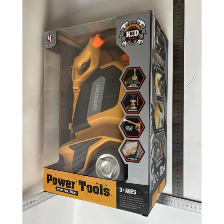 Jucarie Aparat de Spalat cu Presiune, , Spalator Auto, Interactiv, Material Plastic, Accesorii Incluse, 38x26x17.5 cm, Portocaliu [4]