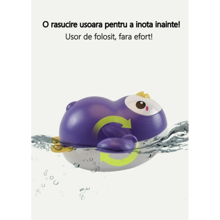 Jucarie de baie interactiva pentru copii, , pinguinul mov [3]
