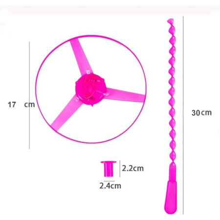 Jucarie Disc Zburator, Distractiv pentru Copii, , Aruncator Manual din Plastic, cu Lumini, Roz [10]
