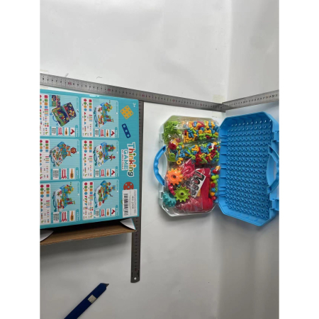 Jucarie Educativa Si Interactiva, , Set De Constructie Puzzle Din ABS Cu Bormasina Pentru Dezvoltatea Creativitatii Si A Indemanarii 2D si 3D, Valiza, +3, 31x7x25 cm, 338 Piese [9]
