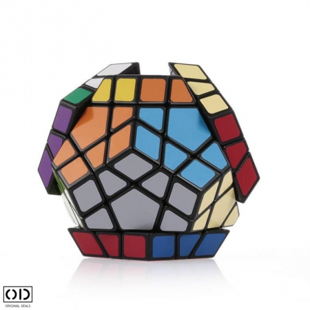 Jucarie Inteligenta Antistres, Dodecaedru Magic Rubik, 12 Fete multicolore, Pro Premium PVC, Original Deals [2]