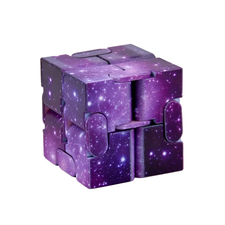 ✨TOATE PRODUSELE✨ - Jucarie Interactiva Antistres cu Miscari Infinite, Cub Magic, 3 ani, 4x4x4cm, Violet