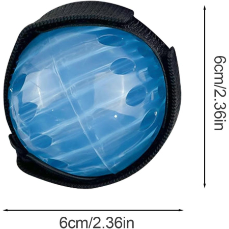 Jucarie Interactiva, , Minge Saltareata Crystal Ball, cu Banda Elastica, 6 cm, +7 Ani, din Plastic, Albastru [4]