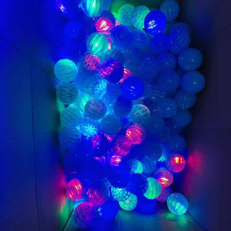 Jucarie Interactiva, , Minge Saltareata Crystal Ball, cu Banda Elastica, 6 cm, +7 Ani, din Plastic, Roz [3]