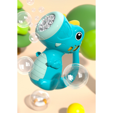 Jucarie Interactiva pentru Baloane de Sapun, , Sunete si Lumini, Model Dinozaur, cu 8 Orificii, 17.1 x 10.4 x 21.5 cm, Albastru [7]