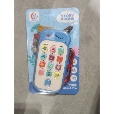 Jucarii interactive - Jucarie Interactiva, , Telefon Inteligent, Model Unicorn, Functii Educative, Muzicale si Voce, 4-6 ani, 19 x 11.5 cm, din Plastic, Albastru