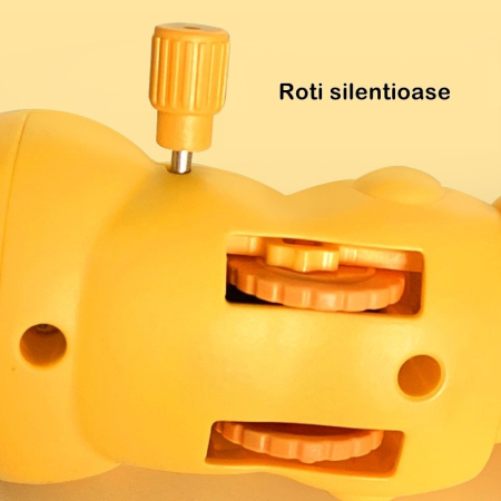 Jucarie mecanica pentru copii , omida haioasa, material ABS, cu cheita, distractiva, se taraste, se misca, 15 x 4 cm, galben [3]