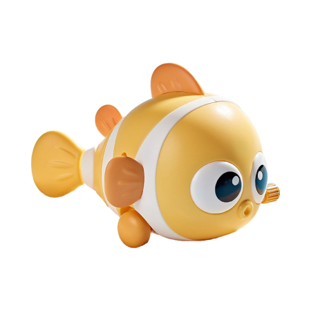 ✨TOATE PRODUSELE✨ - Jucarie mecanica pentru copii , pestisor haios, cu cheita, distractiv, se taraste, se misca, 11 x 9 x 7.5 cm cm, galben